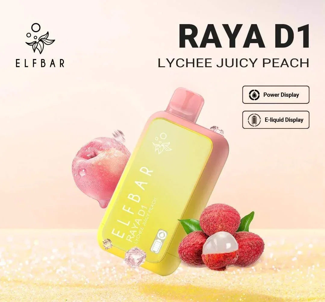 ELF BAR RAYA D1 – Lychee Juicy Peach - Vape Shop Goa