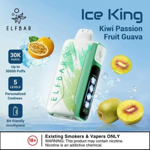 Elf Bar Ice King – Kiwi Passion Fruit Guava – 30K - Vape Shop Goa