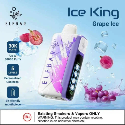 Elf Bar Ice King – Grape Ice – 30K - Vape Shop Goa