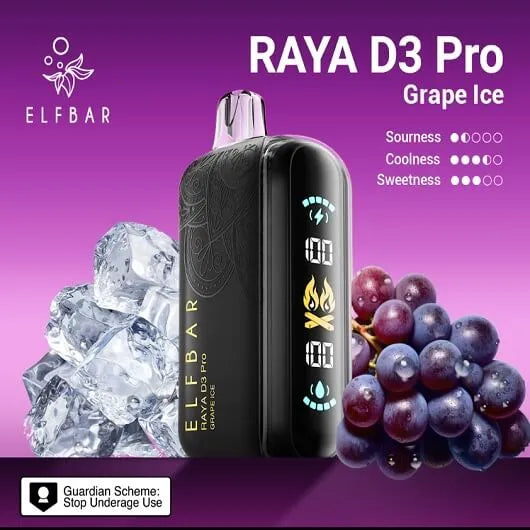 Elf bar Raya d3 pro -30k Grape ice - Vape Shop Goa