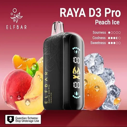 Elf bar Raya d3 pro -30k Peach ice - Vape Shop Goa