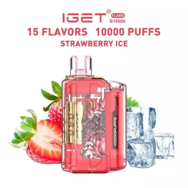 IGET FLARE B10000 – Strawberry ice - Vape Shop Goa
