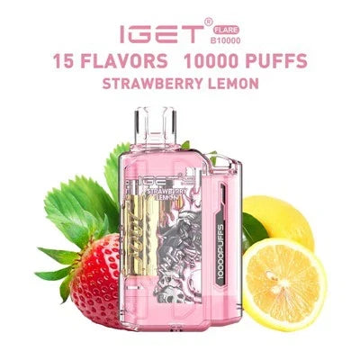 IGET FLARE B10000 – Strawberry Lemon - Vape Shop Goa