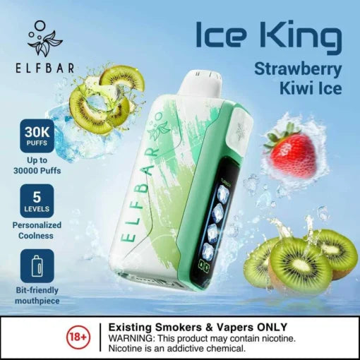 Elf Bar Ice King – Strawberry Kiwi Ice – 30K - Vape Shop Goa