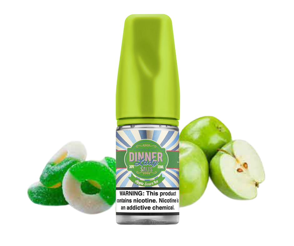 Apple Sours Ice - Dinner Lady Salts | 30ML Vape Juice | 30MG, 50MG | Vape Store